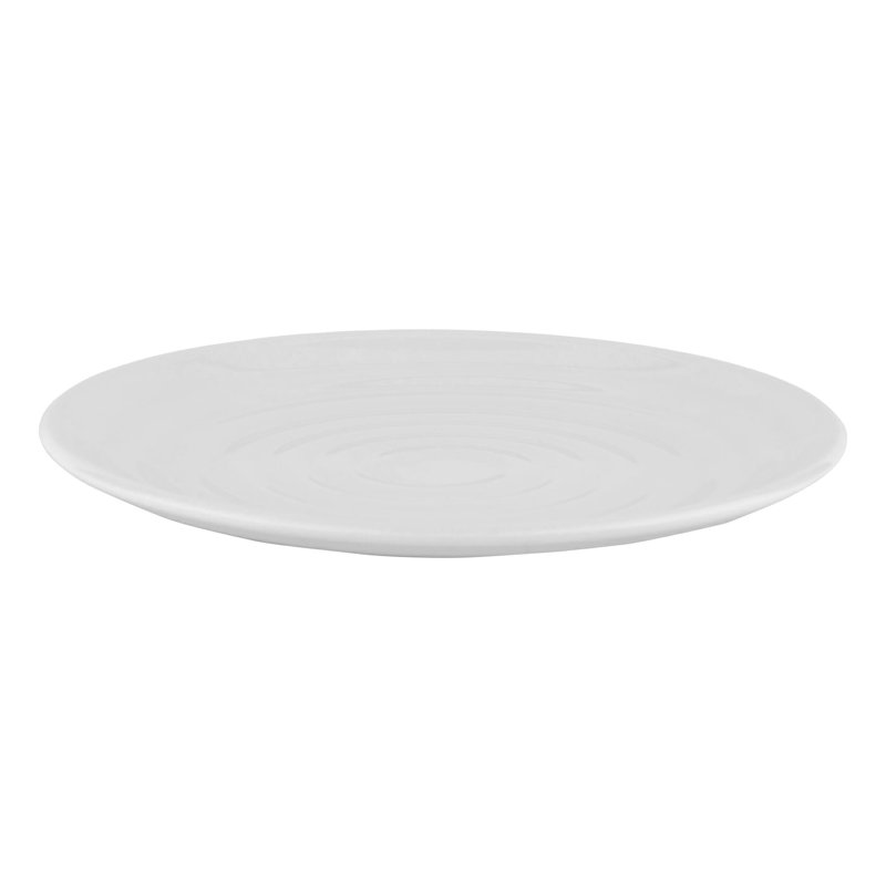 Assiette à pain et beurre rond texturé en mélamine GET, 7,5 po, Blanc