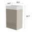 Meuble-lavabo moderne de 20 pouces avec lavabo, fermeture en douceur, lavabo en céramique, porte et tiroir pour petites salles de bain, appartements, hôtels-2034985432