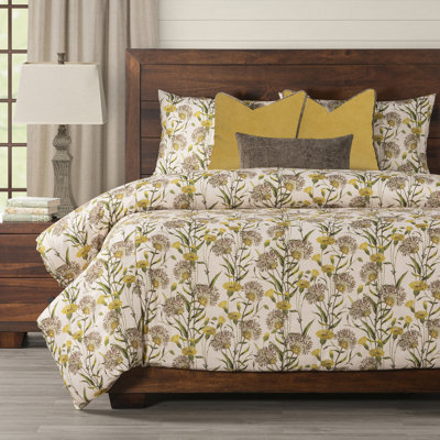 Yellow Wildflowers Print Duvet Cover & Insert Set