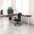 Bush Business Furniture Vista L Shaped Desk With Splayed Metal Legs - Reversible