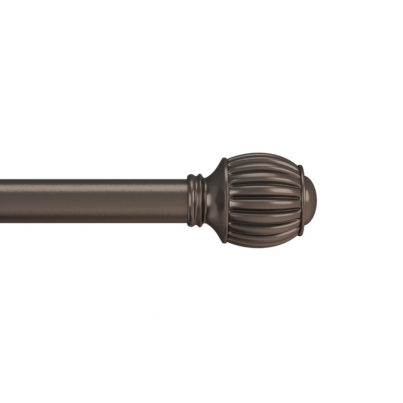 Ensemble de tringle à rideaux réglable jusqu'à 48 à 84 pouces, Bronze, H 2,5 po x l 120 po x P 2,5 po