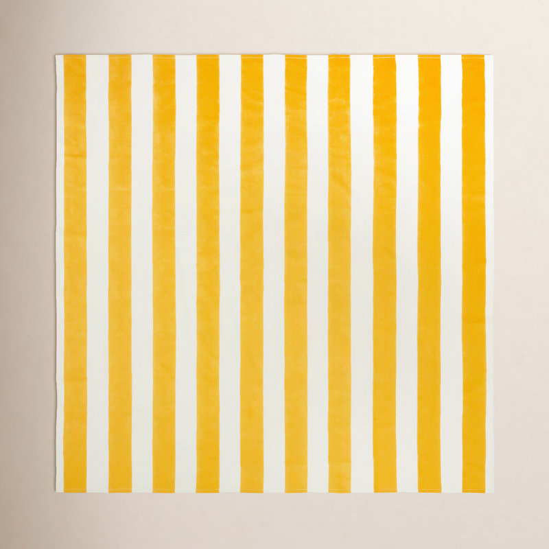 Brezhane Tablecloth - Stripes, 71" Square, Yellow