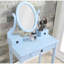 Ensemble coiffeuse et tabouret de maquillage Moniys-1867784847