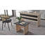 Table basse moderne, finition chêne et noir, 23,6 po x 18,3 po x 19,3 po | 100% panneau de particules enduit de mélamine, épaisseur: 0,7 pouce | Design élégant et durable pour le salon, décoration intérieure contemporaine
