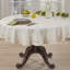 Nappe unie texturée unie avec drapé épuré, bordure décorative minimale et style polyvalent pour les repas et les réceptions, 60 po-1821989697-1821989689