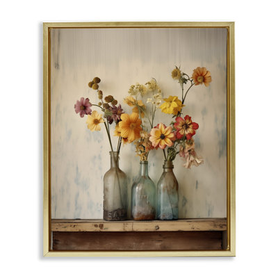 Tablette flottante Rustic Spring Flowers, design par Arlington Prints