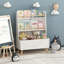 Organisateur de rangement pour livres et jouets pour enfants, conception multi-niveaux pour livres et jouets, sécuritaire et robuste avec fixation murale