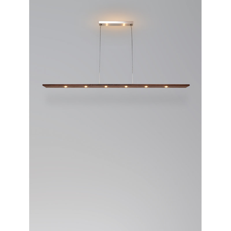Vix 82" Dimmable LED Pendant, Walnut, 3500K
