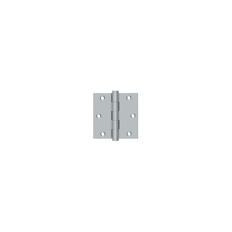 102'' x 102'' Butt Bearing Hinge, Brushed Chrome