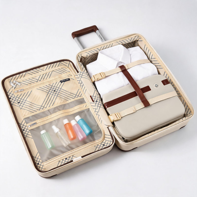 Hard Shell Crossbody Makeup Case with Detachable Strap