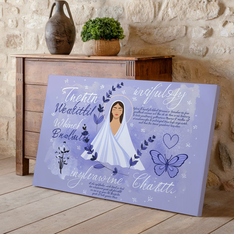 Reproduction d'art sur toile délicate et inspirante, H 16 po x l 20 po