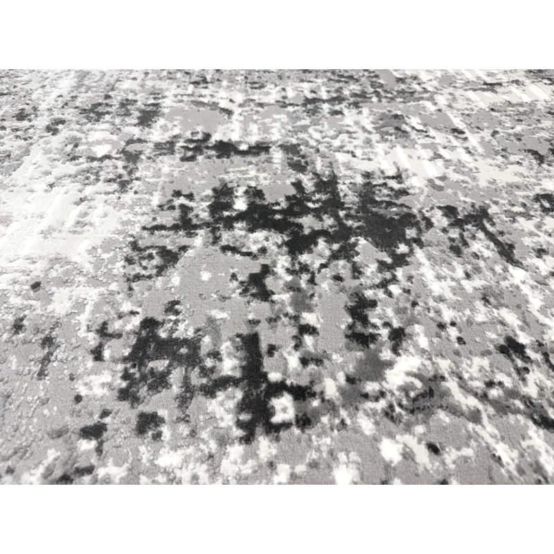Grand tapis moderne et abstrait à poils courts 9X12, Rectangle 9 pi 2 po x 12 pi 6 po