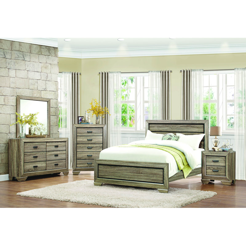 Henry Standard Bed, King, Gray