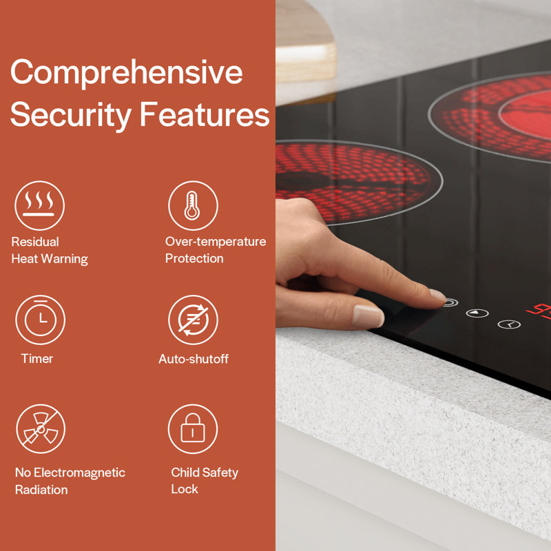 Empava 36" Black Ceramic Induction 5 Burner Cooktop