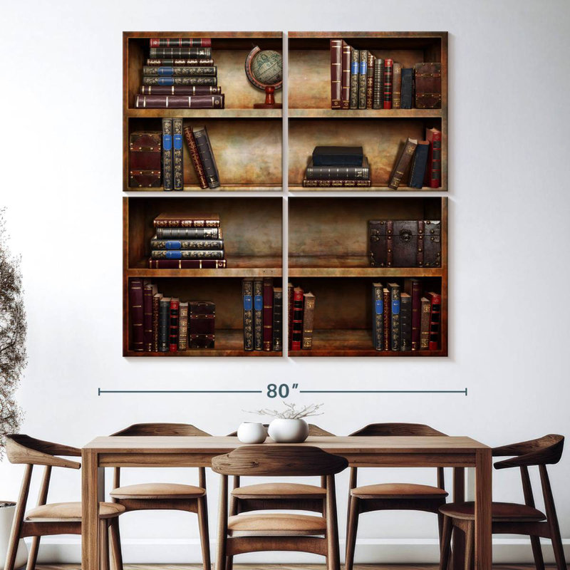 Kerner Ancient Bookshelf, 74" H x 74" W