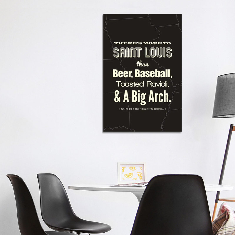 «There More to St. Louis - Dark», reproduction d'art textuel sur toile tendue, H 60 po x l 40po x P 1,5 po