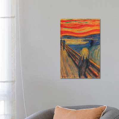 The Scream, 1893 (Oil, Tempera & Pastel On Cardboard) by Edvard Munch - Painting on Canvas