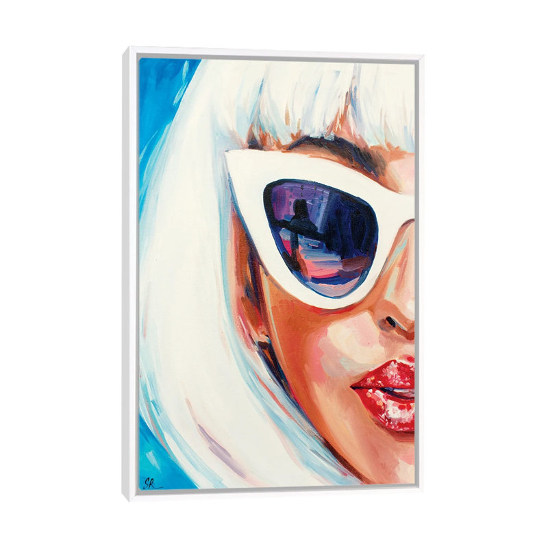 Without Any Meaning Behind by OLena Art - Painting on Canvas, White Framed, 66.04 cm H x 45.72 cm W