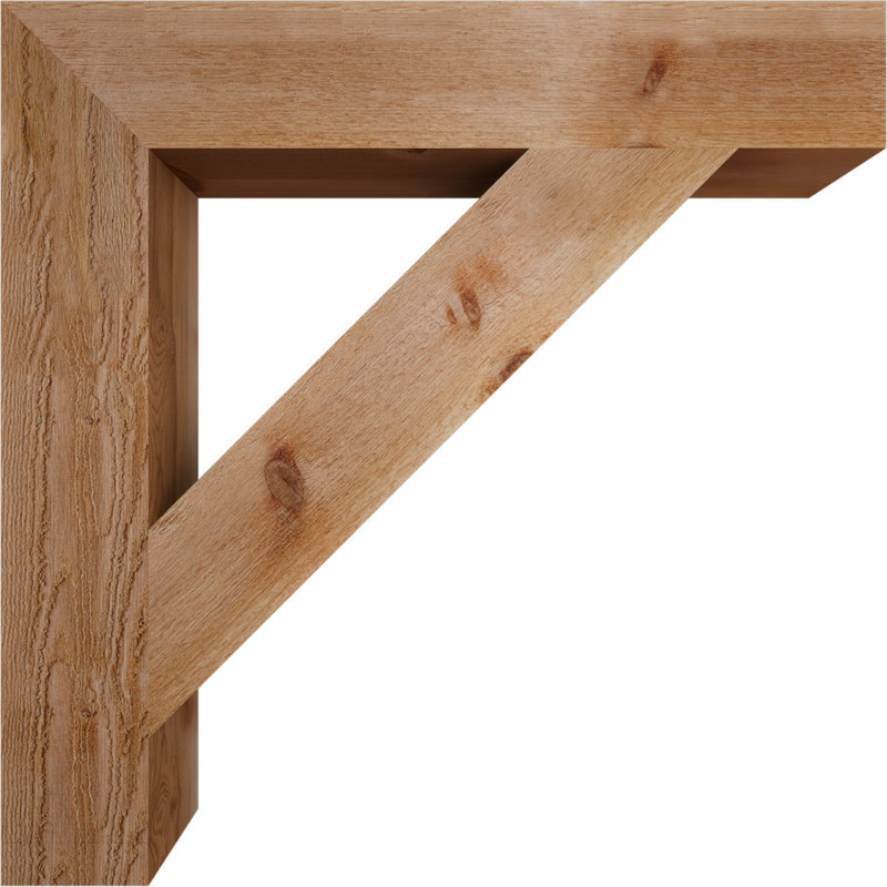 Support de bloc traditionnel, H 36 po x l 6 po x P 36 po, Cèdre rouge de l'Ouest (scié brut)