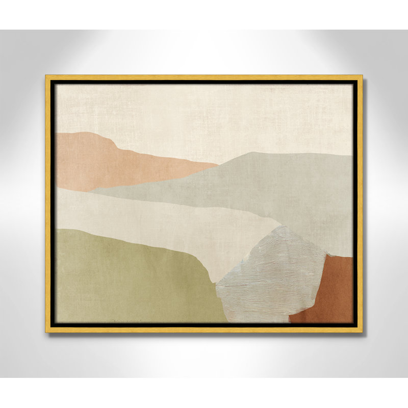 Elspeth Pastel Views - Floater Frame Painting on Canvas, 17.5" H x 21.5" W, Gold