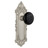 Victorian Plate with Black Porcelain Door Knob
