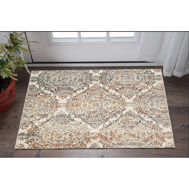 8' Runner Ivory Oriental Runner Rug, Rectangle 3' x 5'