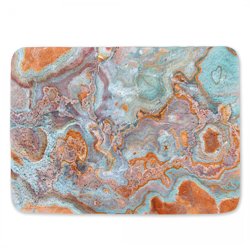 Dagheid Microfiber / Microsuede Non-Slip Bath Mat, 17"W x 24"L