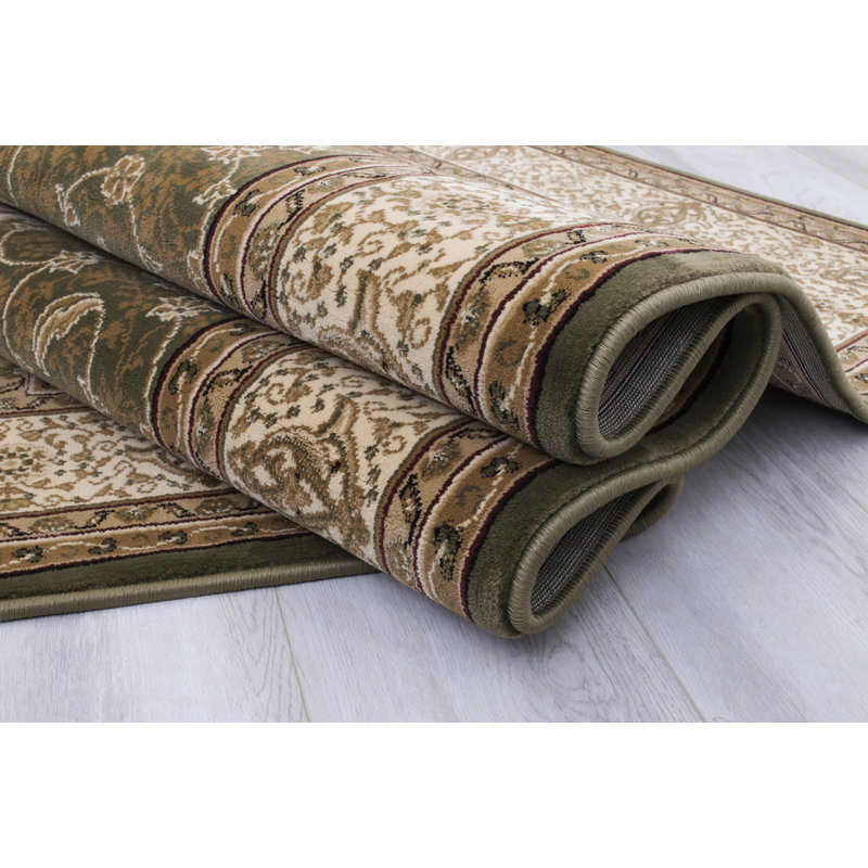 Natalyah Oriental Area Rug in Green/Brown