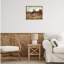 «Desert Horses Landscape», art mural encadré flottant gris par Nina Blue-71524402-71524403