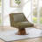 Quinton Vegan Leather Swivel Accent Chair-90995868-90995869