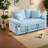 Extendable Sofas With Storage, 58 Inch Chenille Modern Sleeper For Home