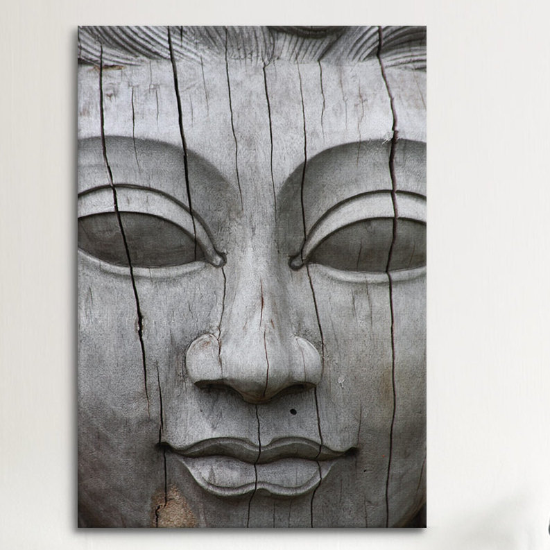 Photographie «Buddha's Face» - estampe numérique sur toile tendue avec châssis, H 40 po x l 26 po x P 1,5 po