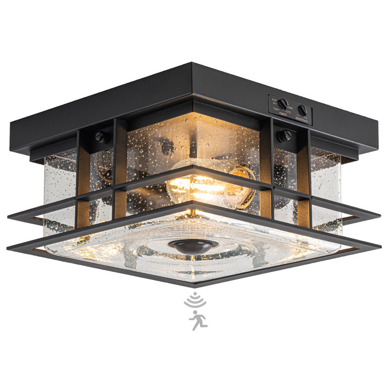 9.5"Flush Mount Upgraded Motion Sensor Outdoor Ceiling Light