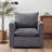 Louretha 34" Wide Fabric Upholstered Swivel Armchair-737833904