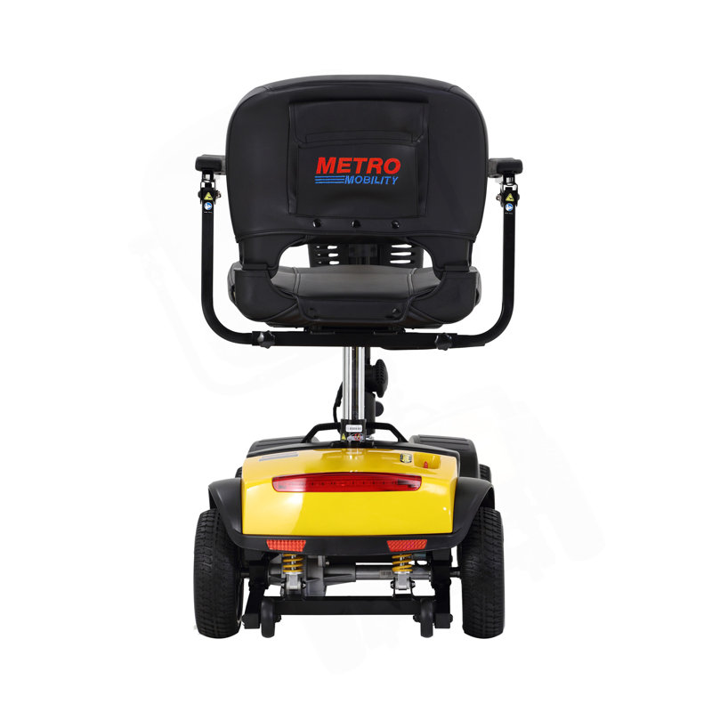Scooter compact à quatre roues avec moteur 300W pour adulte - 300Lbs, JAUNE