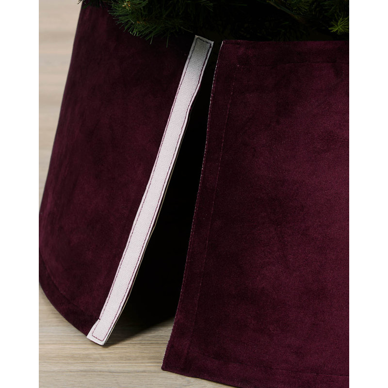 Burgundy Velvet Tree Skirt, 70cm