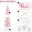 Arbre de Noël artificiel rose 5 pi, base Allure et base en plastique 59 po rose, charme fiable