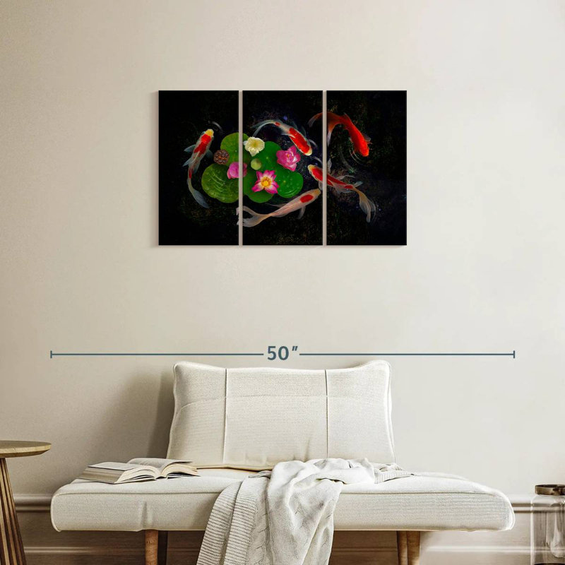 Floral Koi, 20" H x 33" W