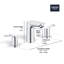 BauLoop Widespread Bathroom Faucet with Drain Assembly