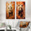 «Bear in the Autumn Meadow I» - ensemble de 2 reproductions d'art mural en métal