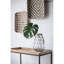 Vase de table transparent / noir 12,6 po
