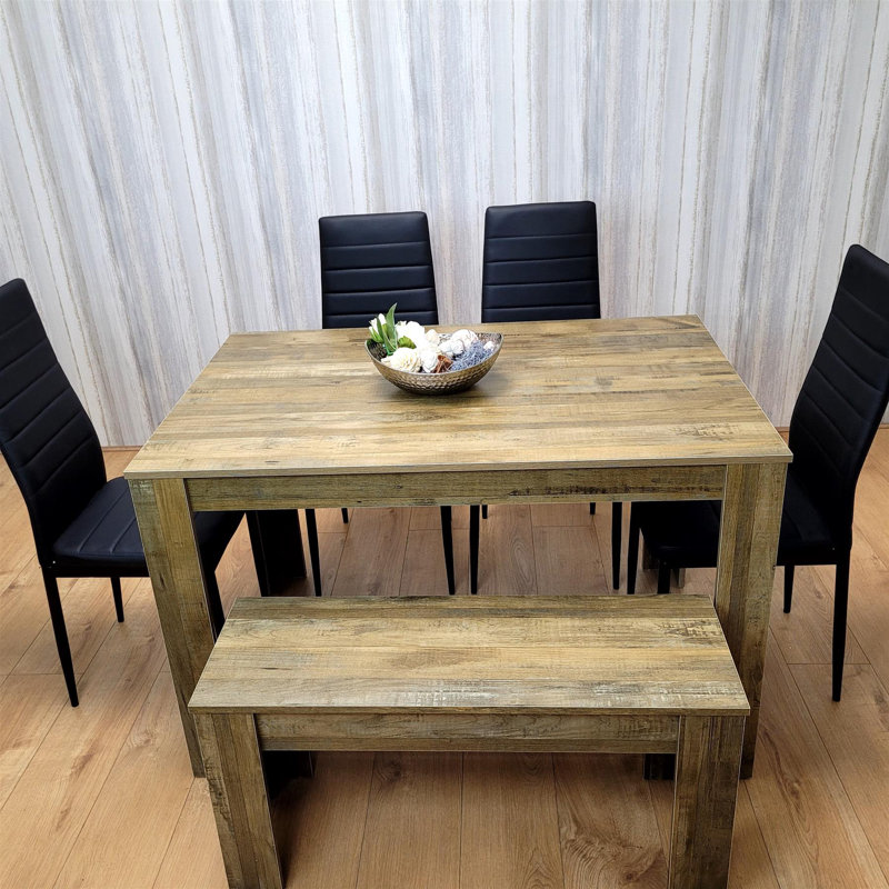 Riott 6 - Person Dining Set, Black