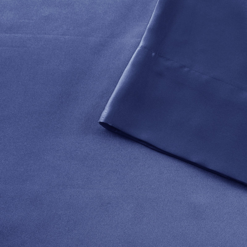 Navy Satin Standard/Queen Pillowcase Set