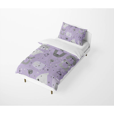 Bear Face Decorative Lightweight Comforter Set