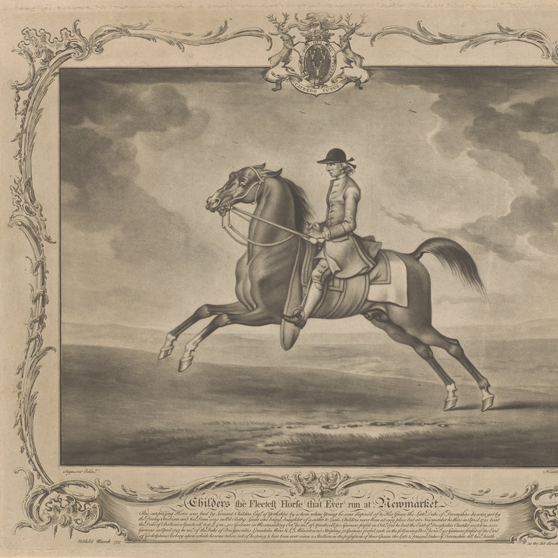 Race Horse With A Jockey I Print by Richard Houston