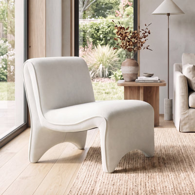 Fauteuil d'appoint moderne en chenille de 25 po de largeur, sans assemblage requis