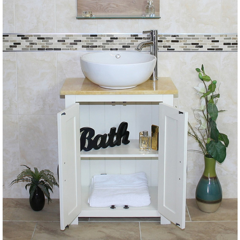 Robscott 650mm Single Bathroom Vanity with Vessel Ceramic Basin