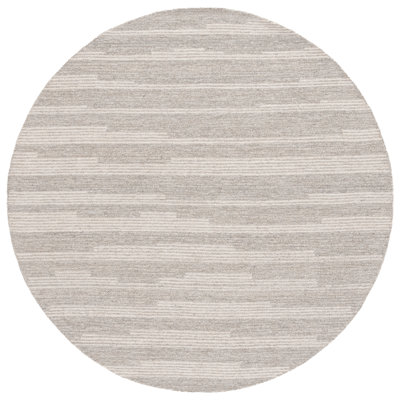 Daiquan Ebony Hand Tufted Wool Cotton Rug in Grey/Ivory