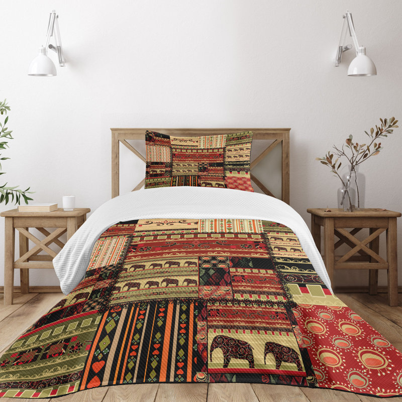 Twin Black Quilted Bedspread Set with Pillow Sham