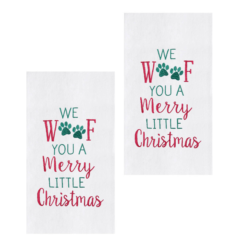 Ensemble de serviettes de 2 woofmas merry
